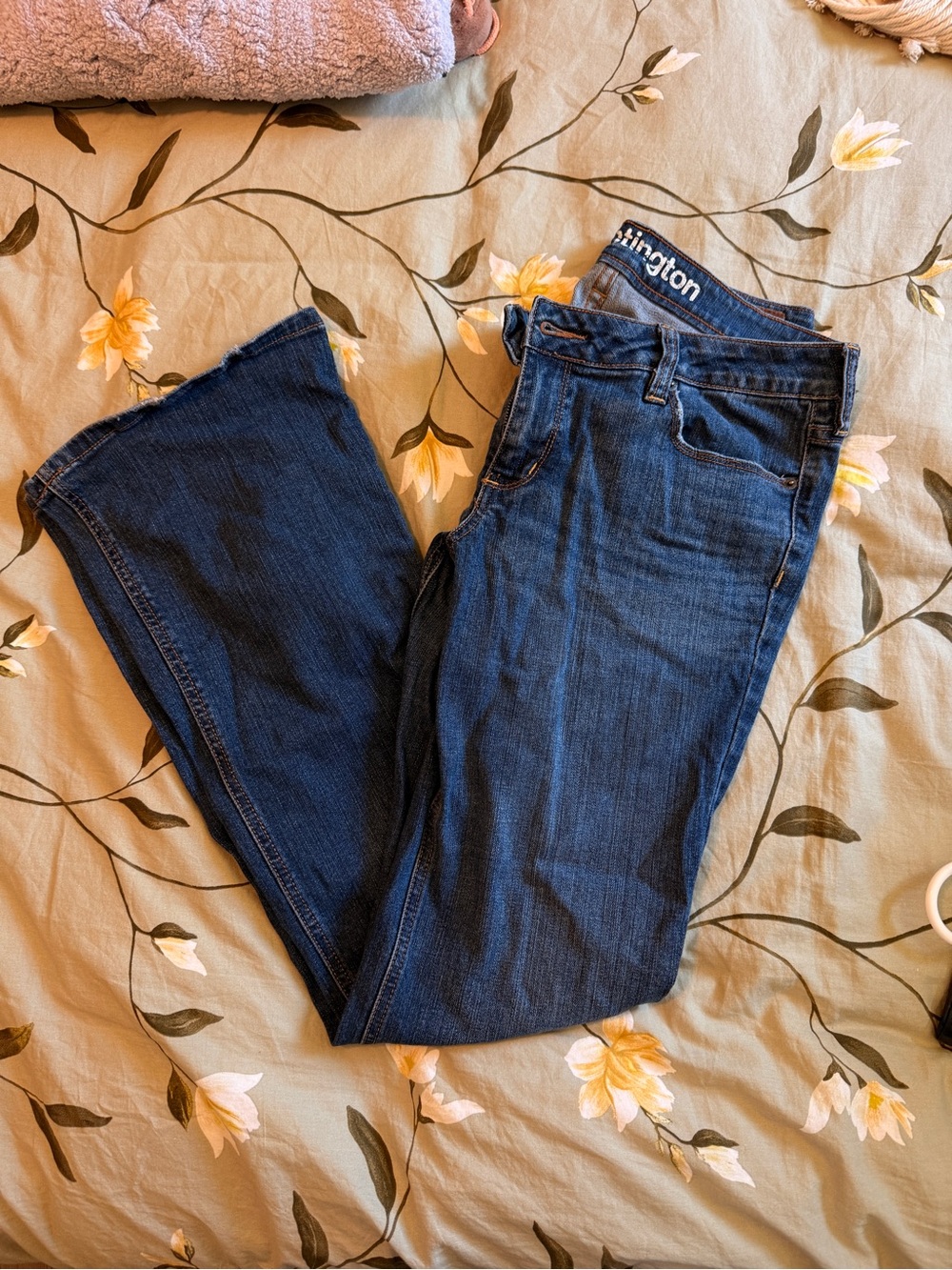 Vintage Women's Dark Blue Boot Cut Jeans